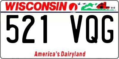 WI license plate 521VQG