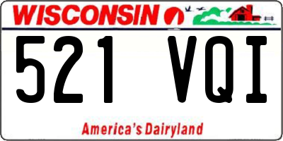 WI license plate 521VQI