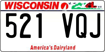 WI license plate 521VQJ