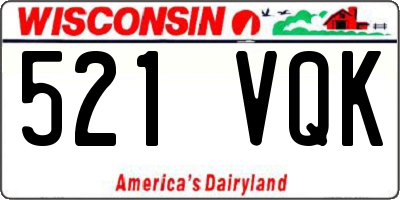 WI license plate 521VQK