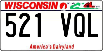 WI license plate 521VQL