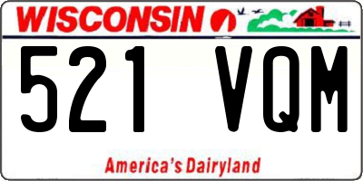WI license plate 521VQM