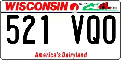 WI license plate 521VQO