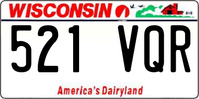 WI license plate 521VQR