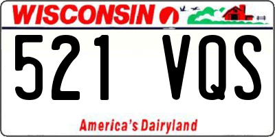WI license plate 521VQS