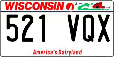 WI license plate 521VQX