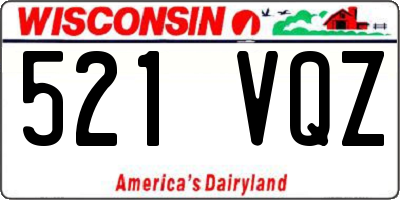 WI license plate 521VQZ