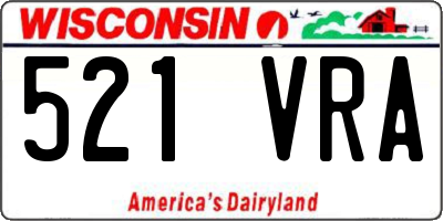 WI license plate 521VRA