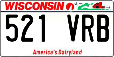 WI license plate 521VRB