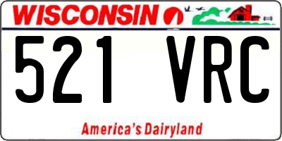 WI license plate 521VRC