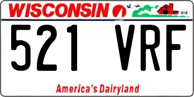 WI license plate 521VRF
