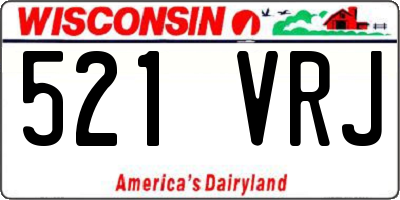 WI license plate 521VRJ