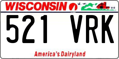 WI license plate 521VRK