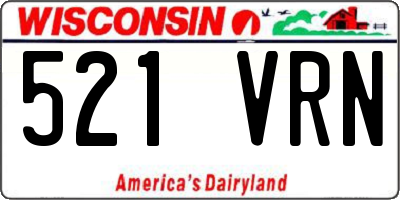 WI license plate 521VRN