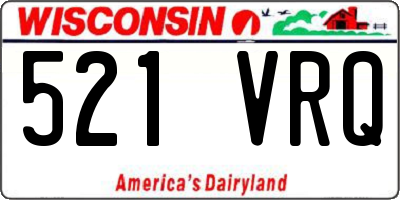 WI license plate 521VRQ