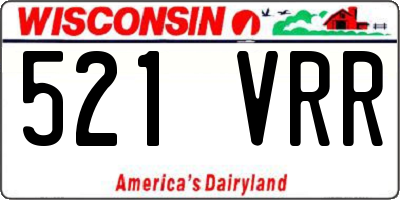 WI license plate 521VRR