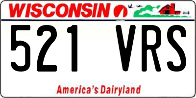 WI license plate 521VRS