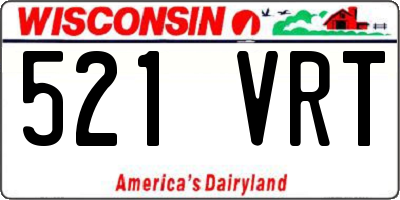 WI license plate 521VRT