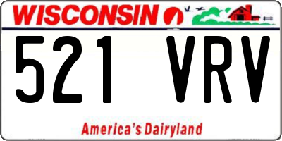 WI license plate 521VRV