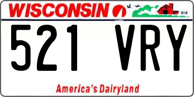 WI license plate 521VRY