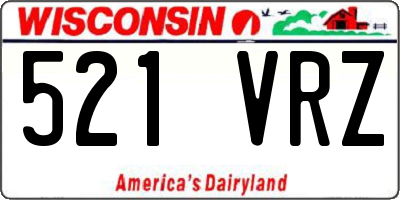 WI license plate 521VRZ