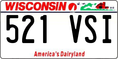 WI license plate 521VSI