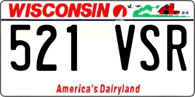 WI license plate 521VSR
