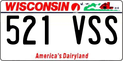 WI license plate 521VSS