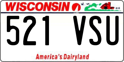 WI license plate 521VSU