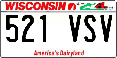 WI license plate 521VSV