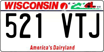 WI license plate 521VTJ