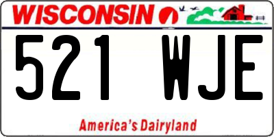 WI license plate 521WJE