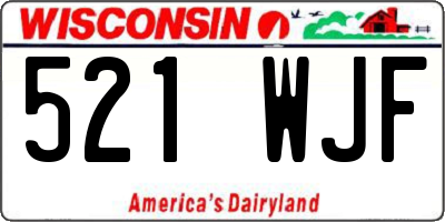 WI license plate 521WJF