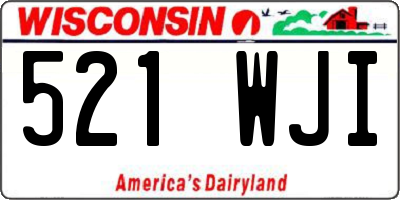 WI license plate 521WJI