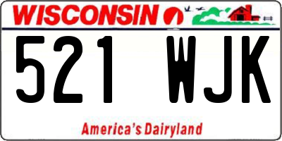WI license plate 521WJK