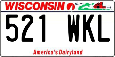 WI license plate 521WKL