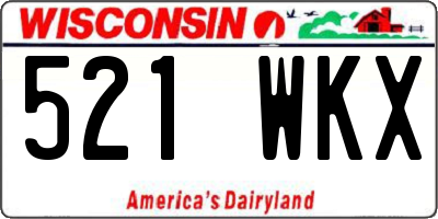 WI license plate 521WKX