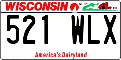 WI license plate 521WLX
