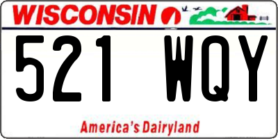 WI license plate 521WQY
