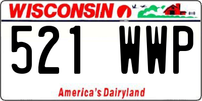 WI license plate 521WWP