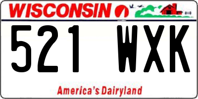 WI license plate 521WXK