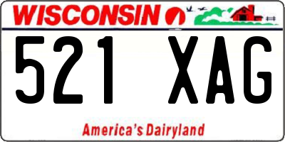 WI license plate 521XAG