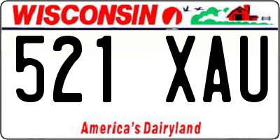 WI license plate 521XAU
