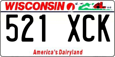 WI license plate 521XCK