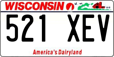 WI license plate 521XEV