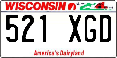 WI license plate 521XGD