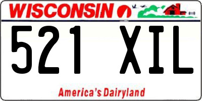 WI license plate 521XIL