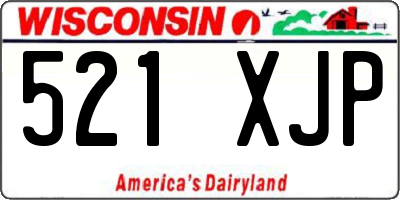 WI license plate 521XJP