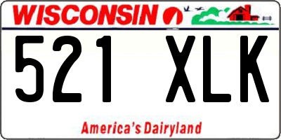WI license plate 521XLK