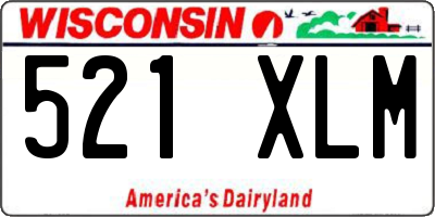 WI license plate 521XLM